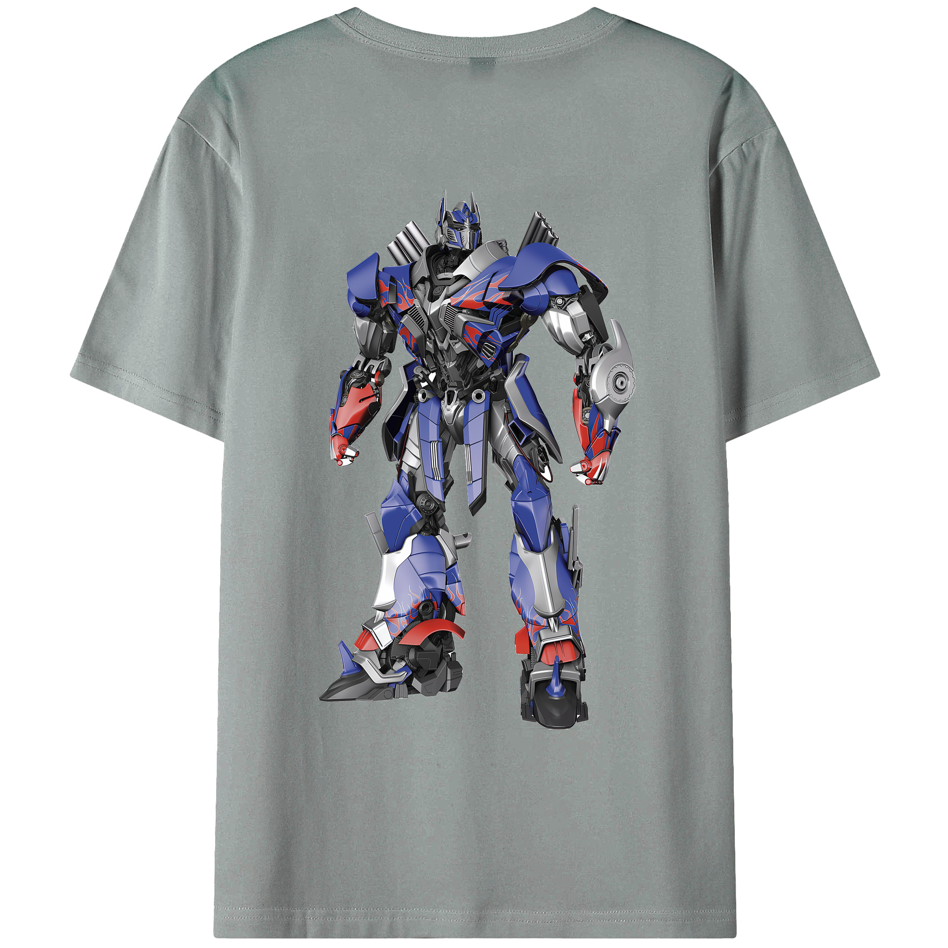 （画像用） Transformers トランスフォーマー 綿100％ メンズ半袖Tシャツ（バックプリント） 通気性